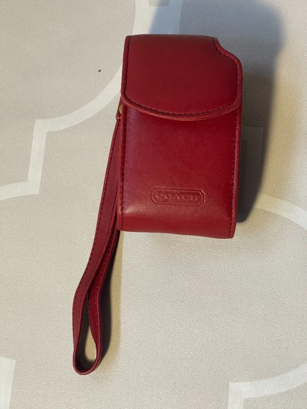 Coach Vintage 90s Burgundy Leather Cell Phone Belt Case | Wristlet Pouch